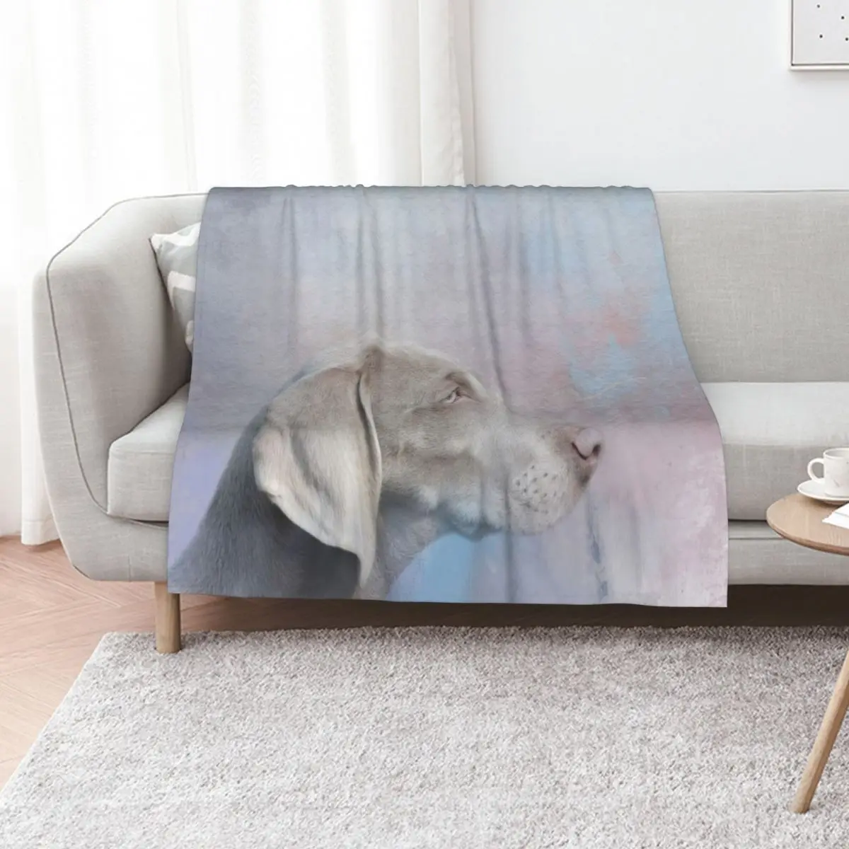 Cute Weimaraner Dog Throw Blanket Plaid Flannel valentine gift ideas manga warm for winter Tourist Blankets