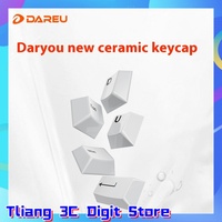 Dareu 123key Ceramic Keycap Smooth Surface Mechanical Keyboard Custom Keycap Cherry Hifi Character Wear Resistant Touch Advanced
