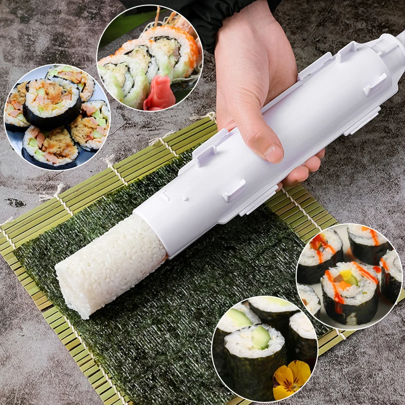 Rodillo para Hacer Sushi Rápido, Molde para Arroz, Vegetales y Carne, Dispositivo para Hacer Sushi Casero, Utensilios de Cocina