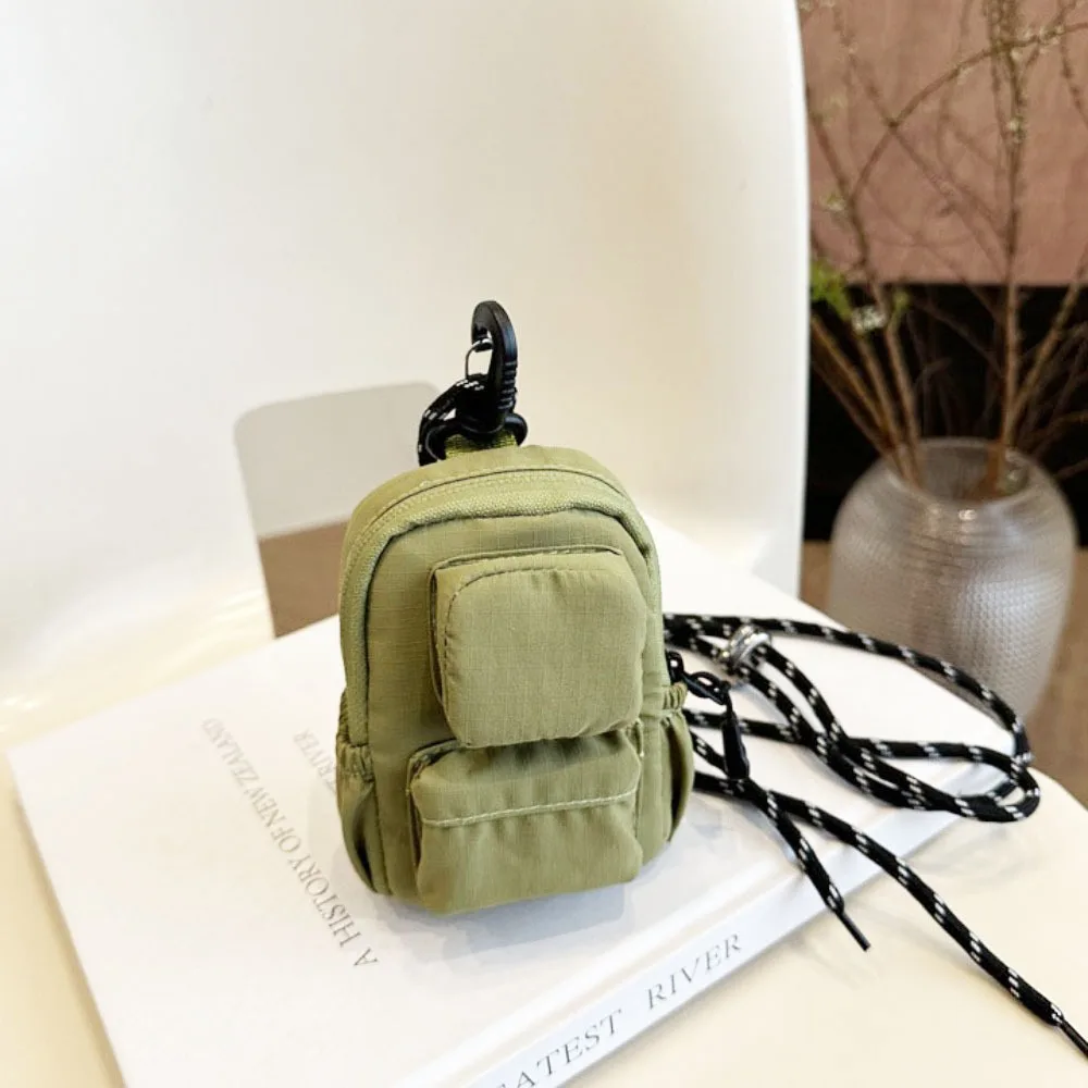 Nylon pendurado pescoço moeda bolsa estilo coreano bolsa de ombro cordão crossbody saco de armazenamento de fone de ouvido hip hop batom fone de ouvido saco