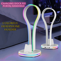 3-in-1 Headset Stand Magnetic Charging Dock PlayStation Portal Remote Player PS5 Wireless Case-Friendly Charger Headphone Holder