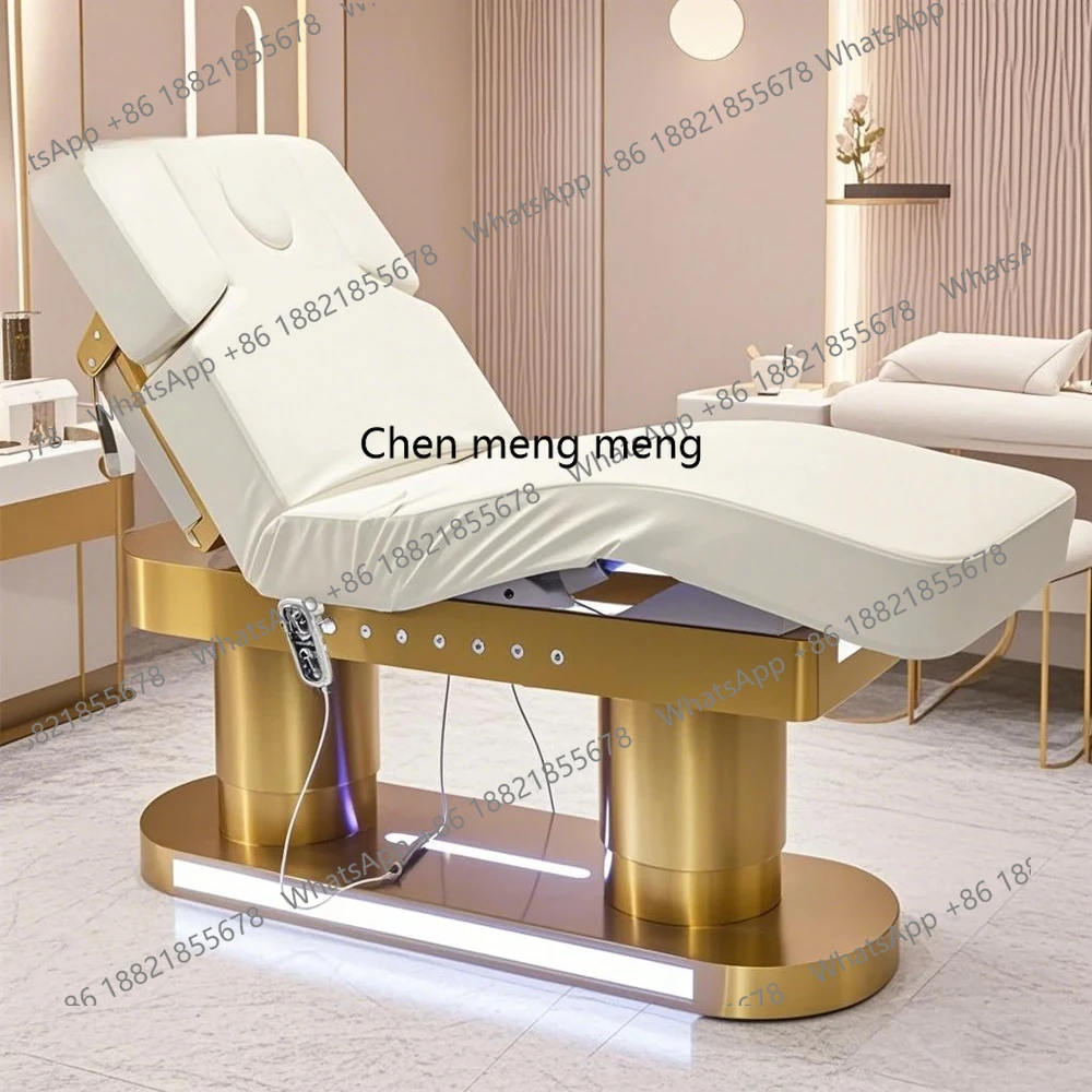 

White Beauty Salon Furniture Medical Facial Spa Bed 4 Motors Electric Saloon Reclining Cosmetic Therapy Bed