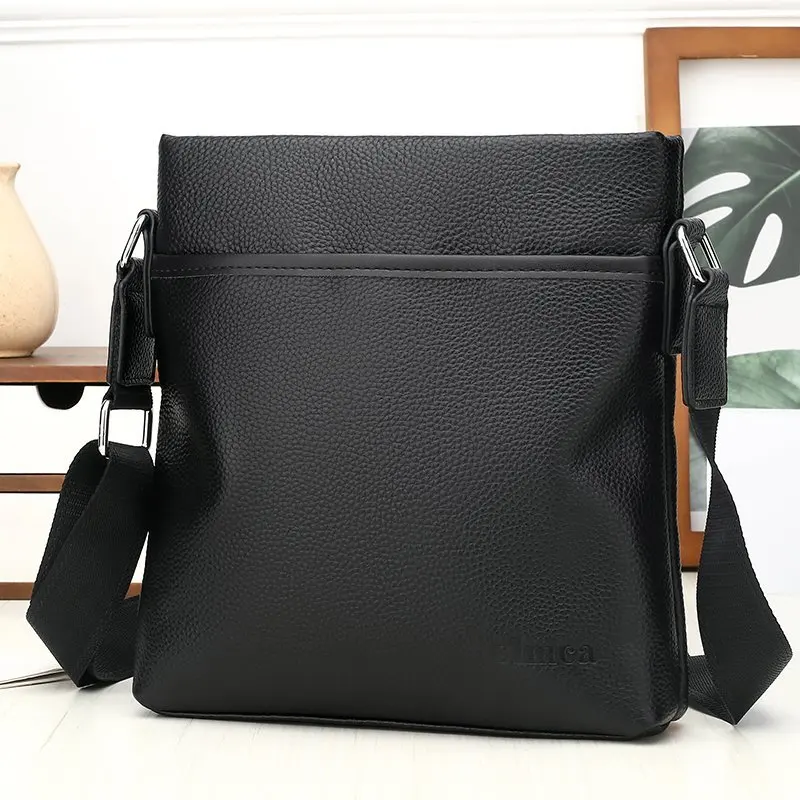 

Leather men's shoulder bag Crossbody cross-body multi-functional functional soft leather bag business first layer cowhide men's