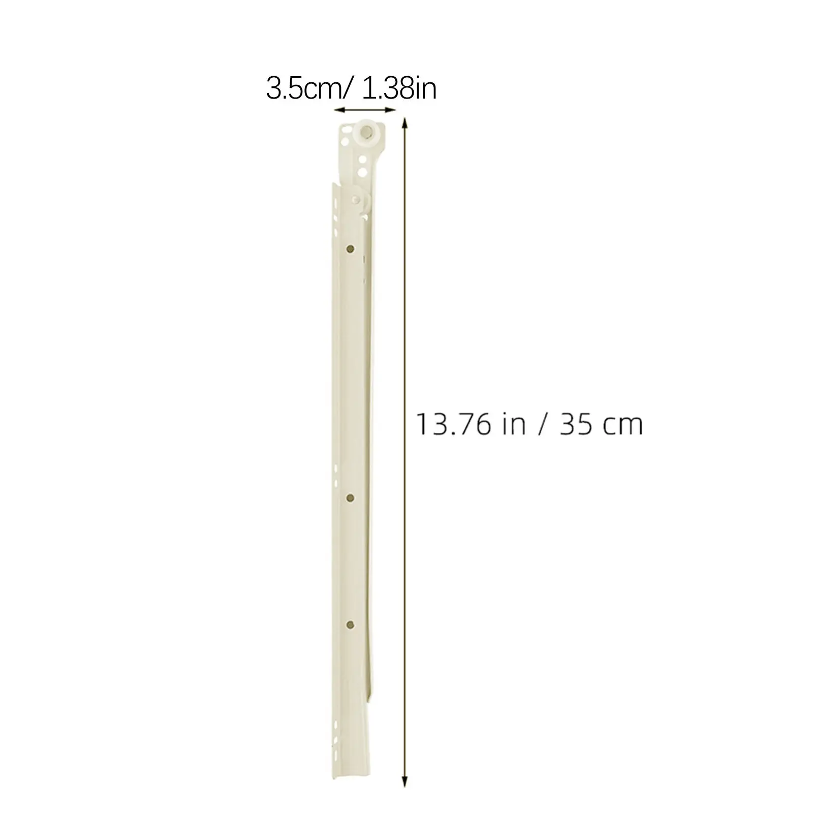 2Pcs Two Section Metal Slide Rails Heavy Duty Drawer Track Roller Smooth Operation Replacement Rails for Household Keyboard