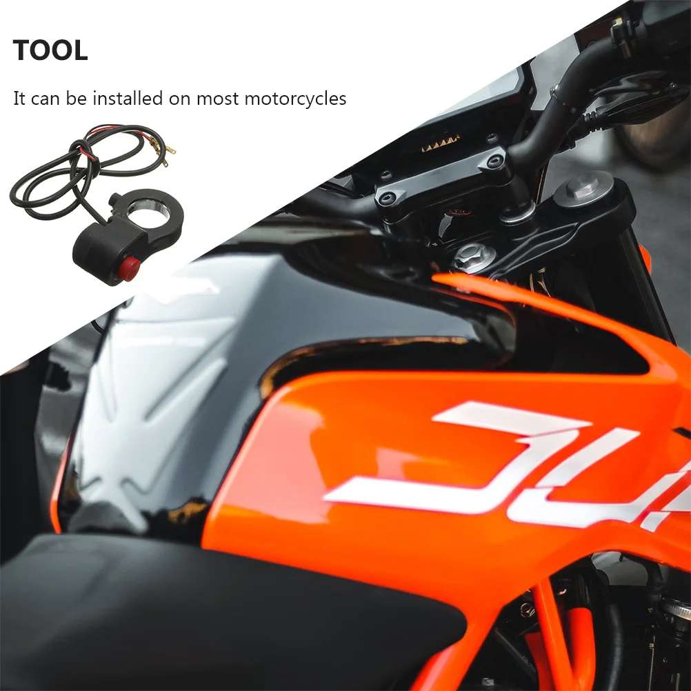 

7/8 Inch Handlebar Horn Switch ABS Material Easy Installation Push Button For Motorcycle Durable Stylish Classic Design