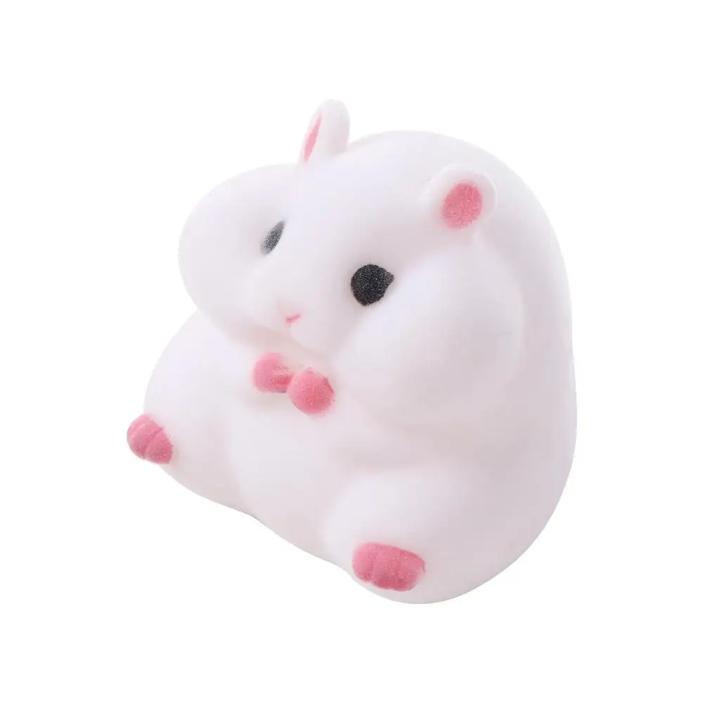 Soft Hamster Fatty Milky Flocking Plush Dolls Stress Relief Gashapon Hamster Capsule Toys Gashapon Toys Capsule Hamster