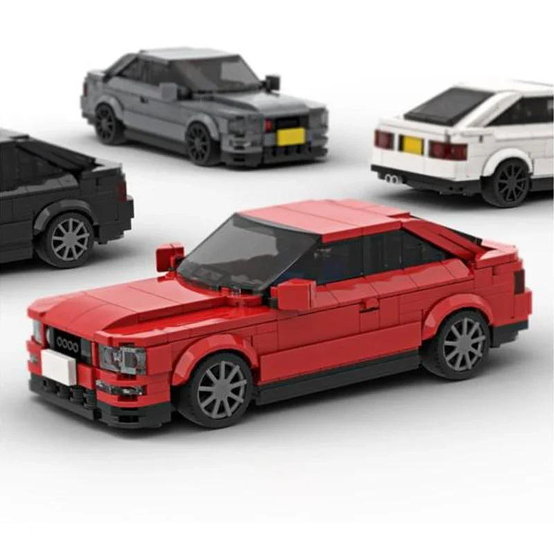379pcs MOC Audi S2 Coupe In 4 Colors City Champions Super Car Building Blocks Christmas Gift Architectural Structural Mechanics