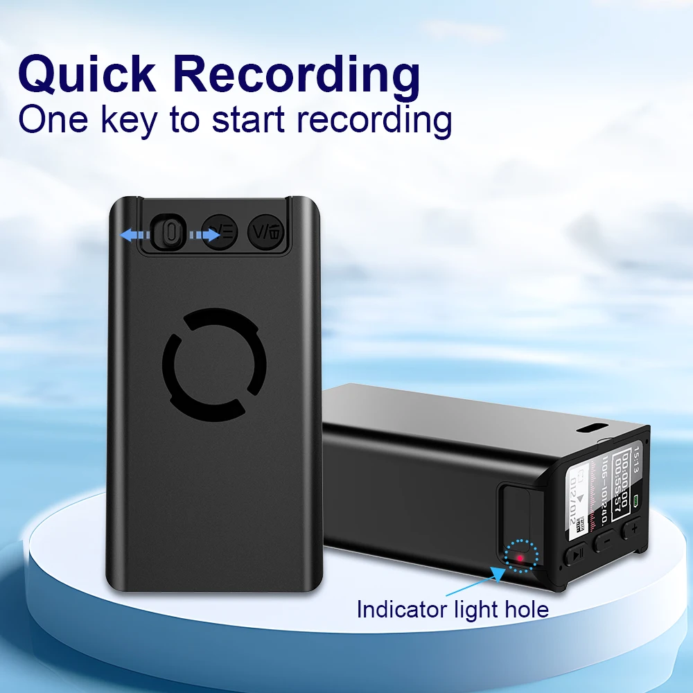 V79 Digitale voicerecorder 6000 mAh Enorme batterij 2000 uur opslag in MP3 Spraakgestuurde recorder Opname Magnetische achterclip