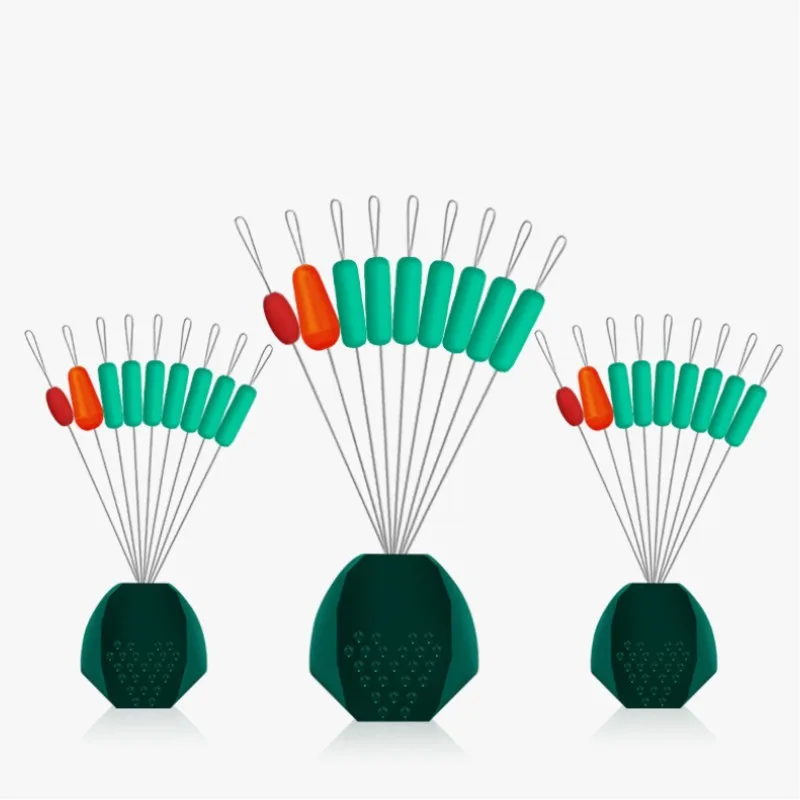 50PCS/Set Silicone Space Bean Scale Lead Fishing Loop Eight-Character Ring Fishing Float Seat Fishing Bobber Fishing Accessories