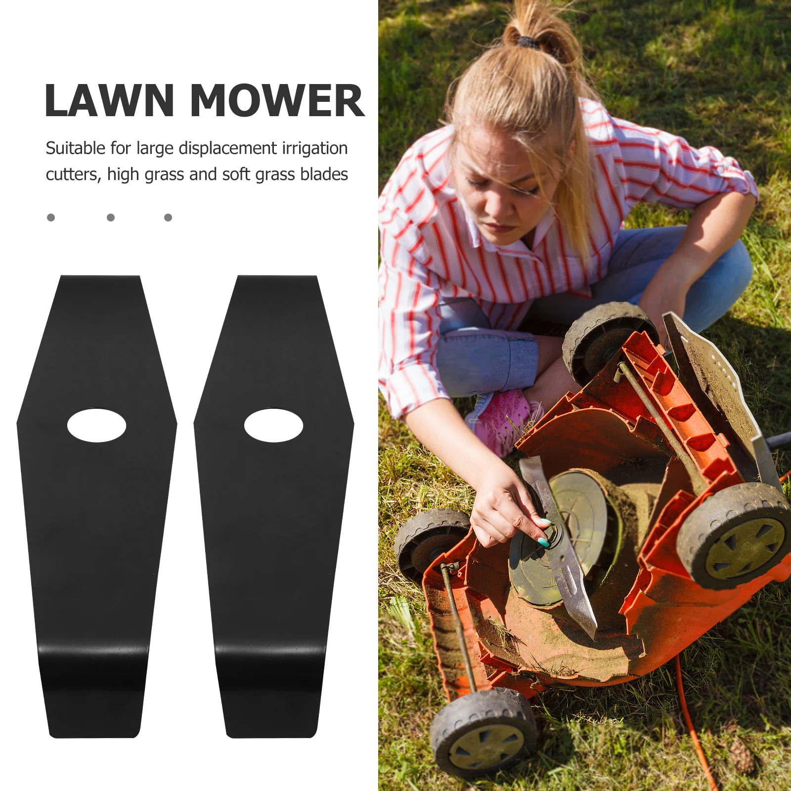 

2Pcs Manganese Steel Trimmer Blades Replacement Lawn Mower Attachments for Weeding Grass Cutting Fittings Mower Blades