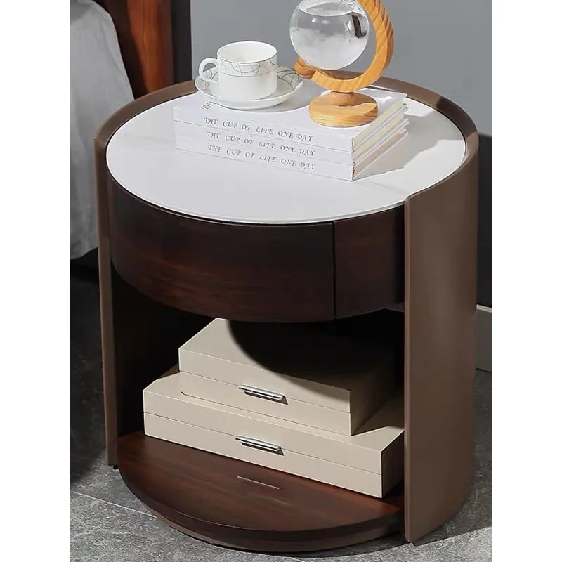 WXKD015 paint living room sofa rock slab small side few storage cabinet round corner few advanced art