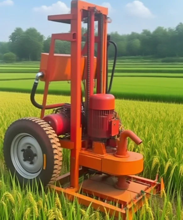 Customized Hot Sale 2 Wheels Rotary Water Well Drilling 100m Max Depth Small Farm Household Water Well Rotary Drilling Rig