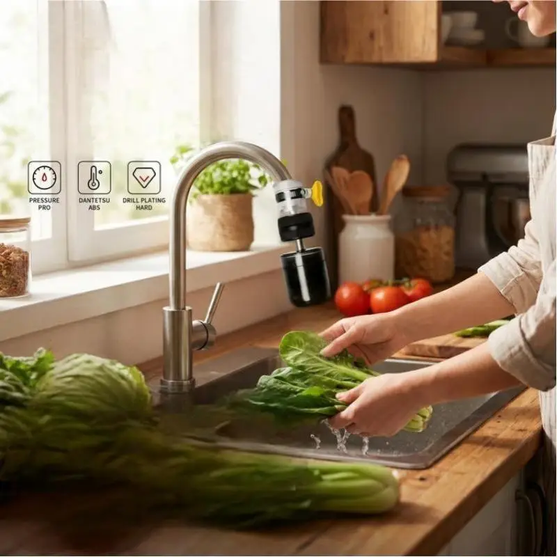 Titanium Faucet Water Filter Efficient Impurity Removal Easy Installation For Home Kitchen Vegetable Washing Daily Use