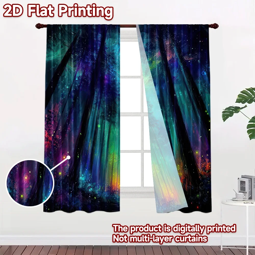1pc 2D flat Photography Backdrop Photography Backdrop Colorful Enchanted Forest 100% Polyester Anniversary Perfect for Suitable