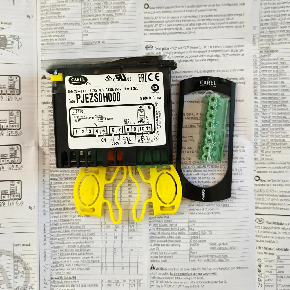 for PJEZS0H000 CAREL EASY Temperature Controller CODE: PJEZSOHOOO Original