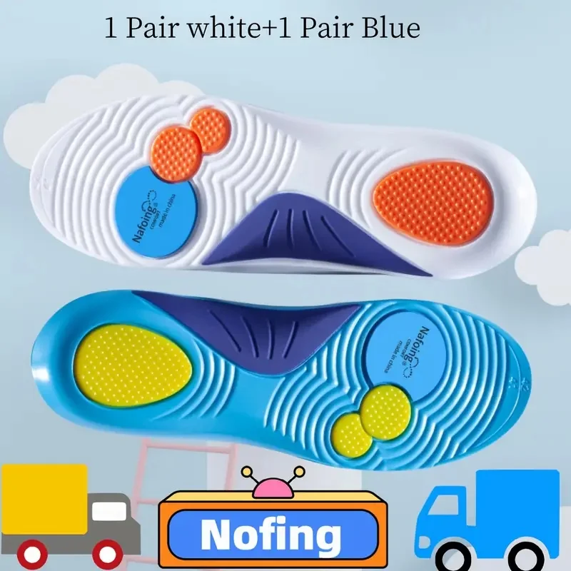 

2 pairs Orthopedic Insoles for Man Women Shock Absorption Arch Support Pads Sport Shoe Pad Soft Running Insert