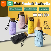 Xiaomi Mijia Capsule Umbrella Small Pocket Rain Umbrella Vinyl Folding UV Ultraviolet Protection Ultra Light Dual Use Umbrella