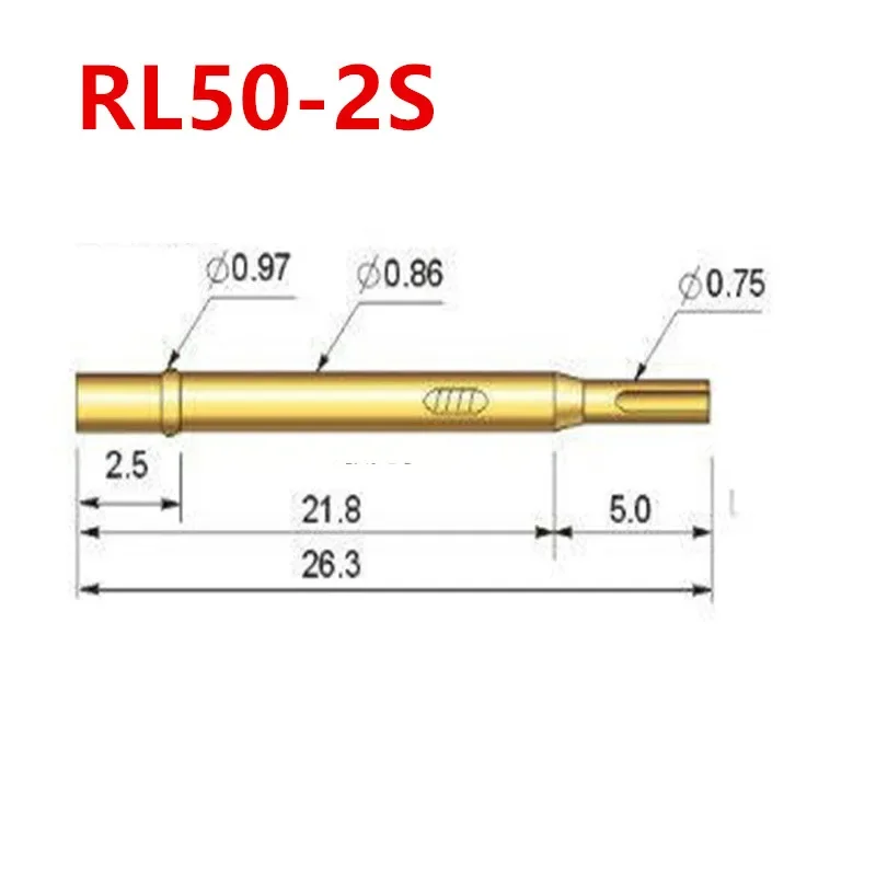 

100 шт./упаковка, игольчатые патроны RL50-2S, наружный диаметр 0,86 мм, Длина 26,3 мм