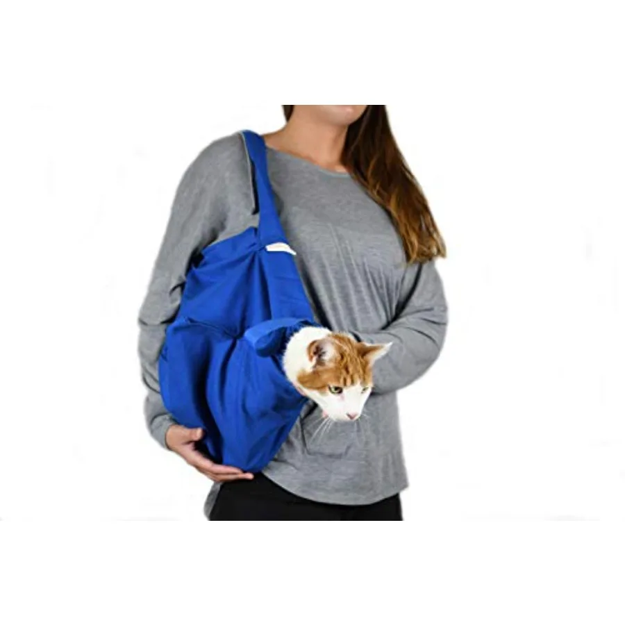 

Уютная переноска для кошек Cozy Comfort Carrier Large Cobalt Blue, мягкая, для груминга, ветеринарных визитов, приёма лекарств, стоматологического ухода, стрижки когтей