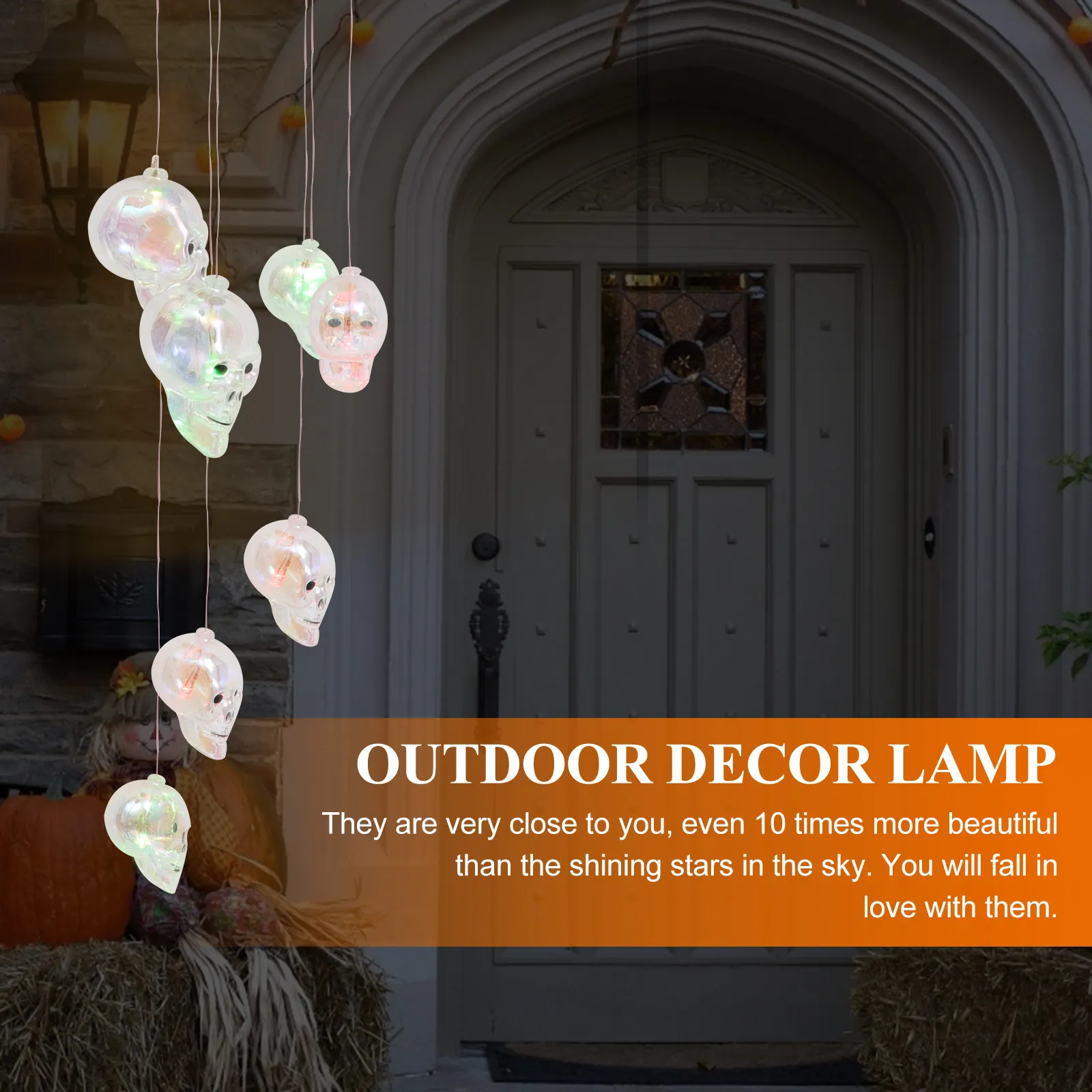 Halloween Window Decorations Hanging Chime Garden Theme Lamp Outdoor Decorative Bell
