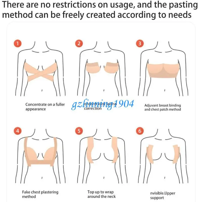 

L5YD Boobs Tape Boobytapes for Breasts Lift with Petals,Breathable Adhesive Stickys Bras Tape,Pushed Up Nippl Tape Women