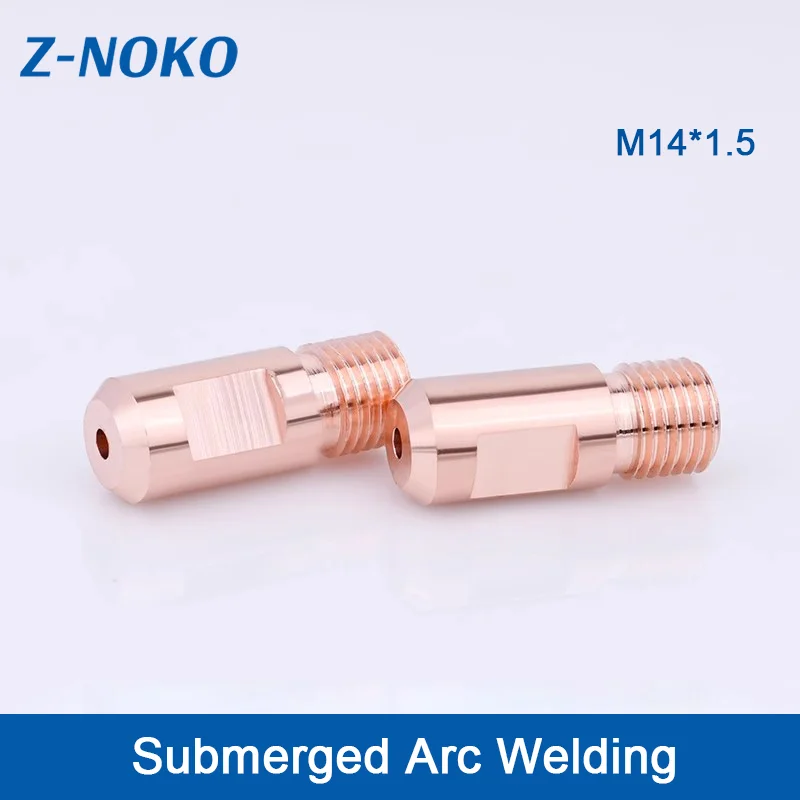 ZNOKO 10Pcs/set  Submerged Arc Welding Machine Welding Torch Welding Tips Welding Nozzle M14X1.5 38mm Length