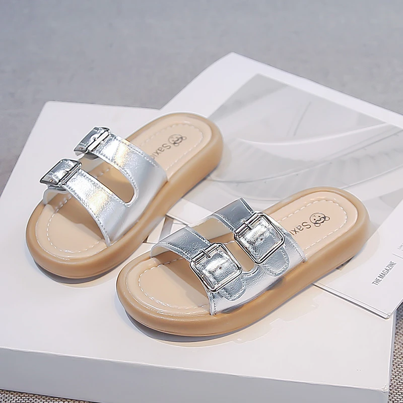 Baby Shoes Soft Slipper 2026 Summer New Korean Version Boys and Girls Outside Fashion Beach Sandals All-match Unisex Flat Heels