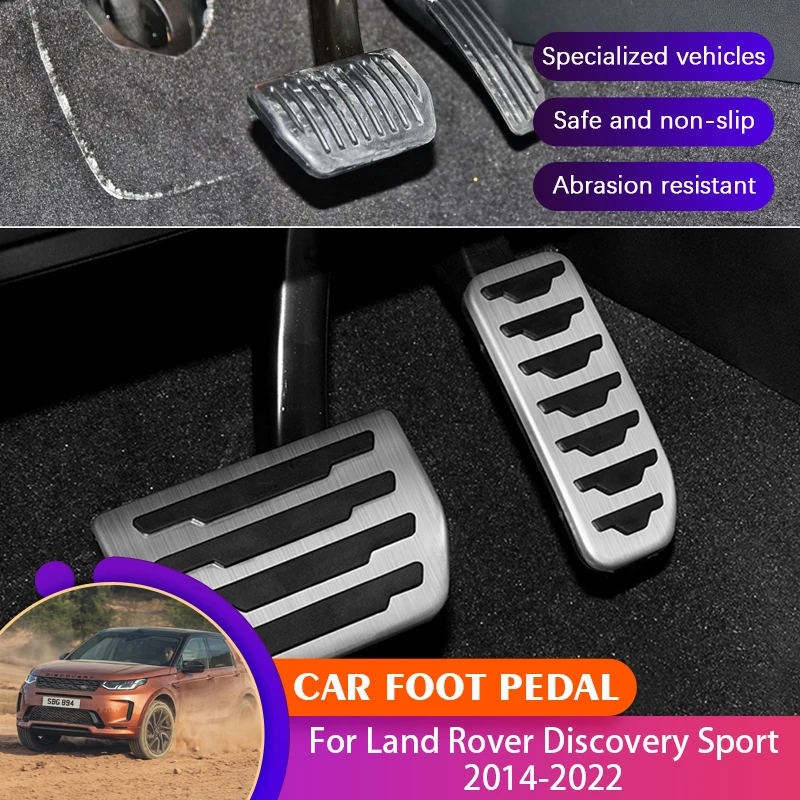 

Car Foot Pedals Covers For Land Rover Discovery Sport L550 2014~2022 2020 Car No Drilling Brake Clutch Foot Pedal Mat Acessories