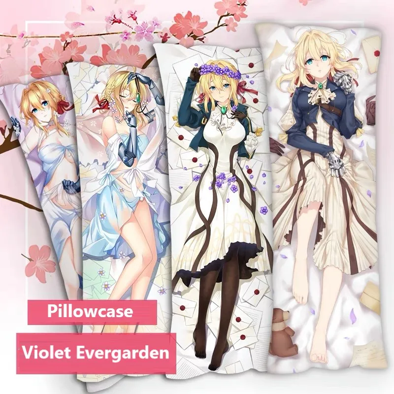 Violet Evergarden Cosplay Hug Body Pillow Pillowcase Anime Dakimakura Pillowcase Sleep Bedding Custom Pillow Cushion Cover DIY