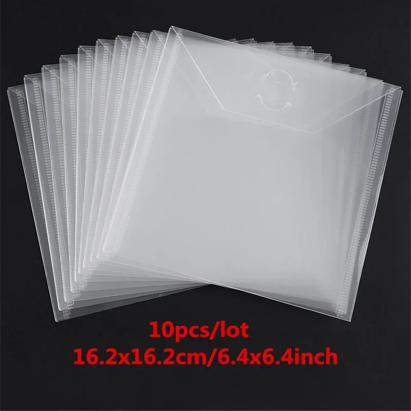 10 Pcs/Lot Storage 6.4*6.4 inch Pockets Plastic Sheets For Portable Collect Cutting Dies Cards Scrapbook CardstocK Clear Stamps