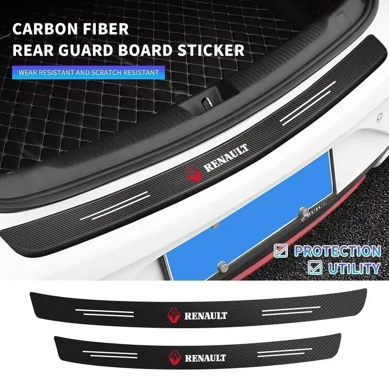 

Carbon Fiber Car Styling Door Trunk Threshold Protector Sticker For Renault Megane 3 2 Clio 4 Duster Captur Logan Accessories