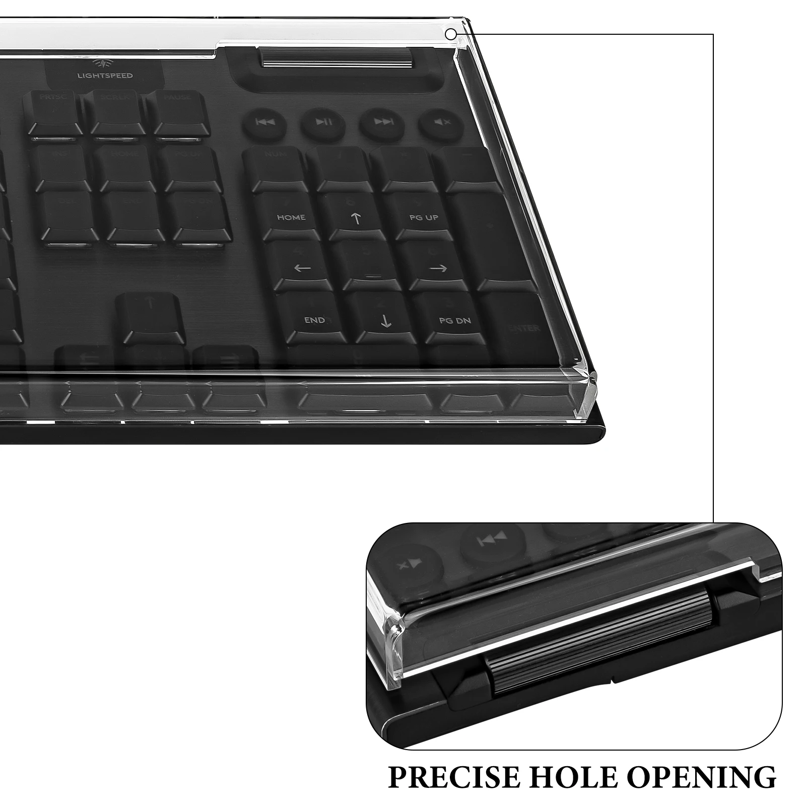 Geekria Keyboard Dust Cover, Clear Acrylic Keypads Cover Compatible with Logitech G915 /G915 X Lightspeed/G815