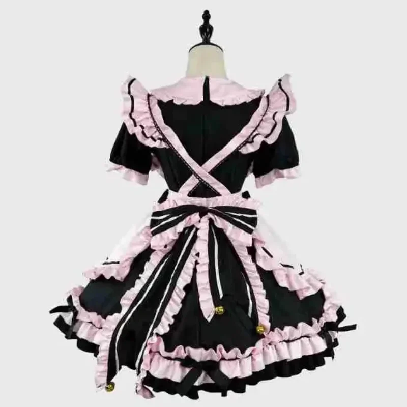 Anime zwarte kat Lolita meid jurk cosplay kostuum meisje strik meid jurk trending meisjes meid party cosplay kostuum S-5XL