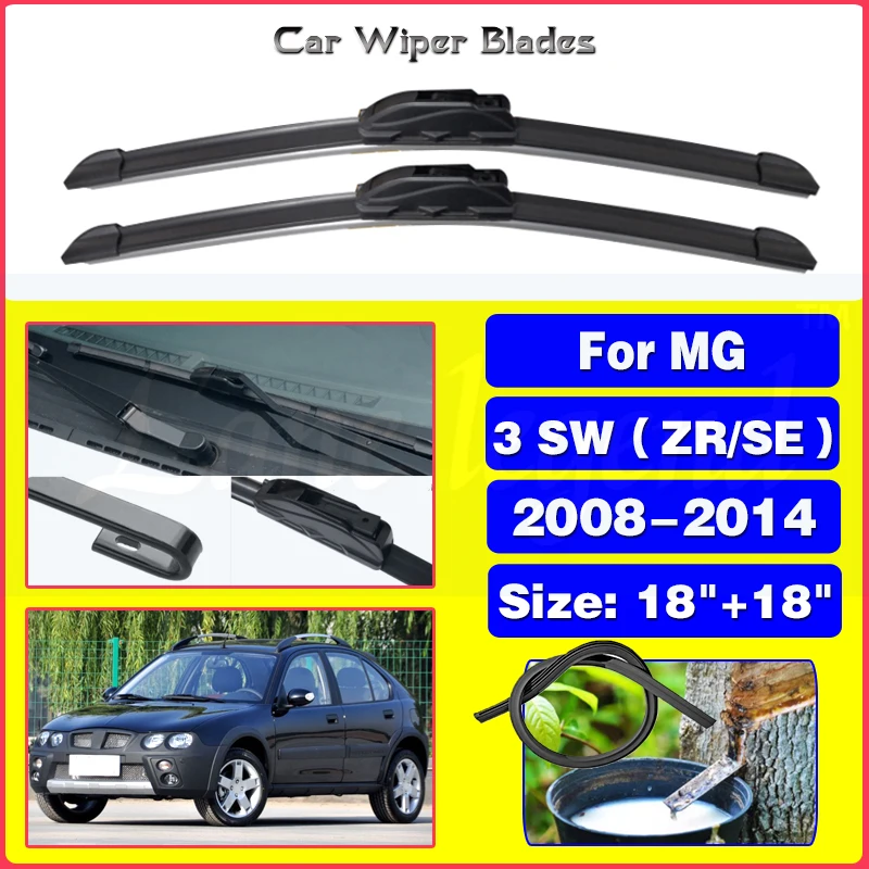 Pisau Wiper mobil untuk MG 3 SW(ZR/SE) 2008-2014 kaca depan pencuci kaca depan Wiper pisau aksesori 18 "+ 18"