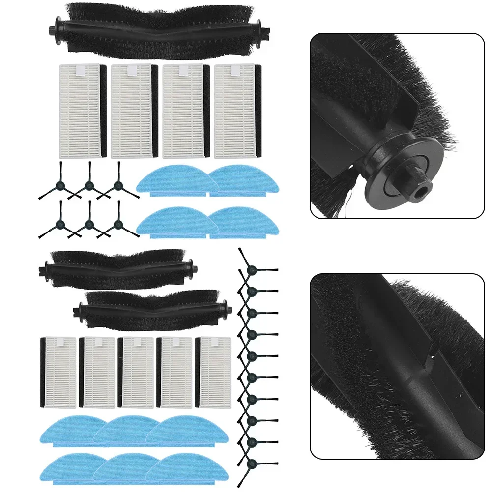 Experimente a limpeza superior com kit de peças de aspirador de pó Tikom L9000 Escova principal conjunto de almofada de filtro de escova lateral