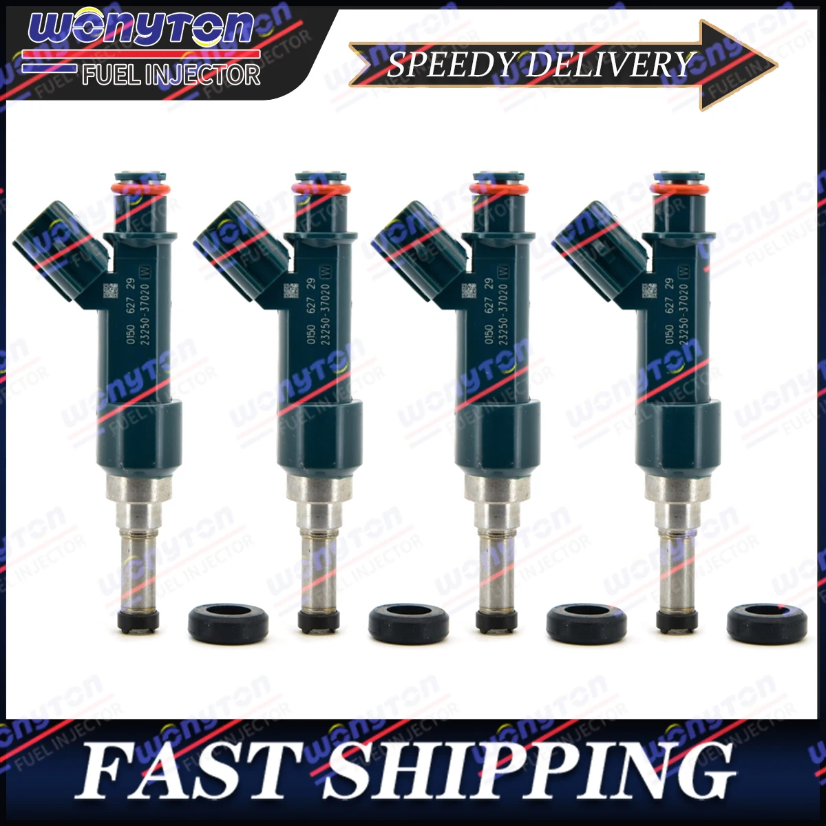 

Set of 4 Fuel Injectors for Toyota Prius 2010-15 Lexus CT200h 10-15 23250-37020