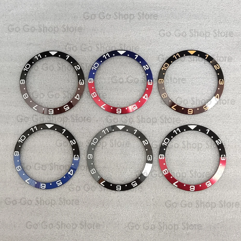 38mm Ceramic Bezel Insert - 1~11 Markings, 38mm Outer/30.5mm Inner Diameter, Fits Submariner 40mm Case