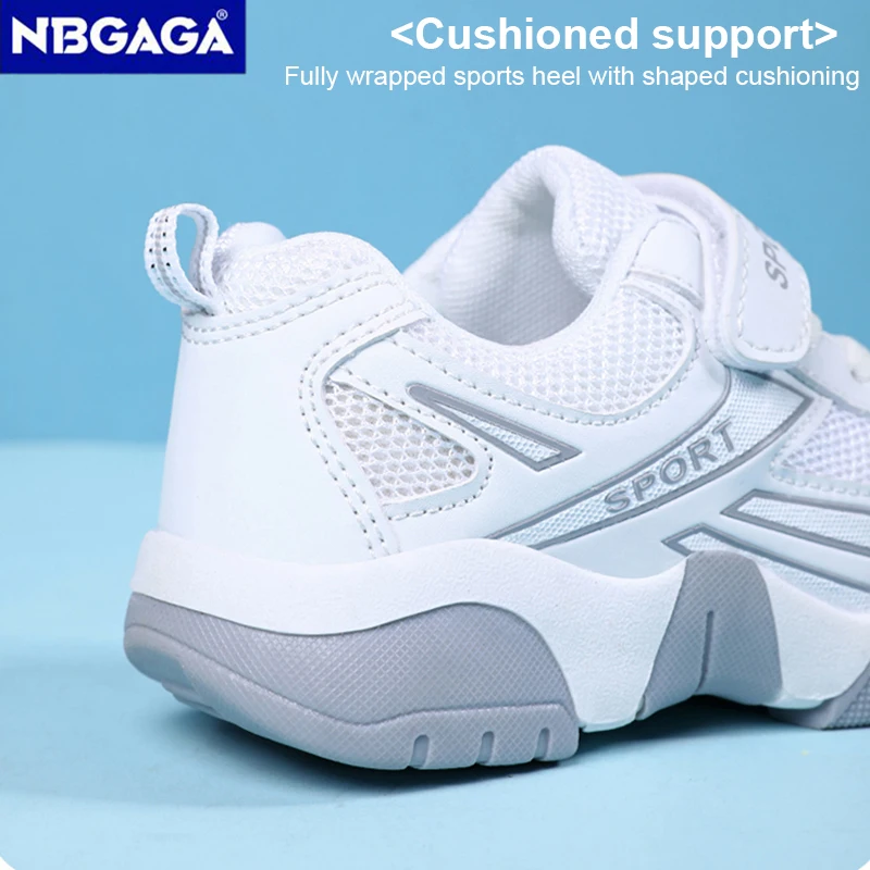 Scarpe bianche piccole per bambini primavera/autunno scarpe sportive per bambini antiscivolo 5-16 anni scarpe da tavola Casual per ragazzo suola