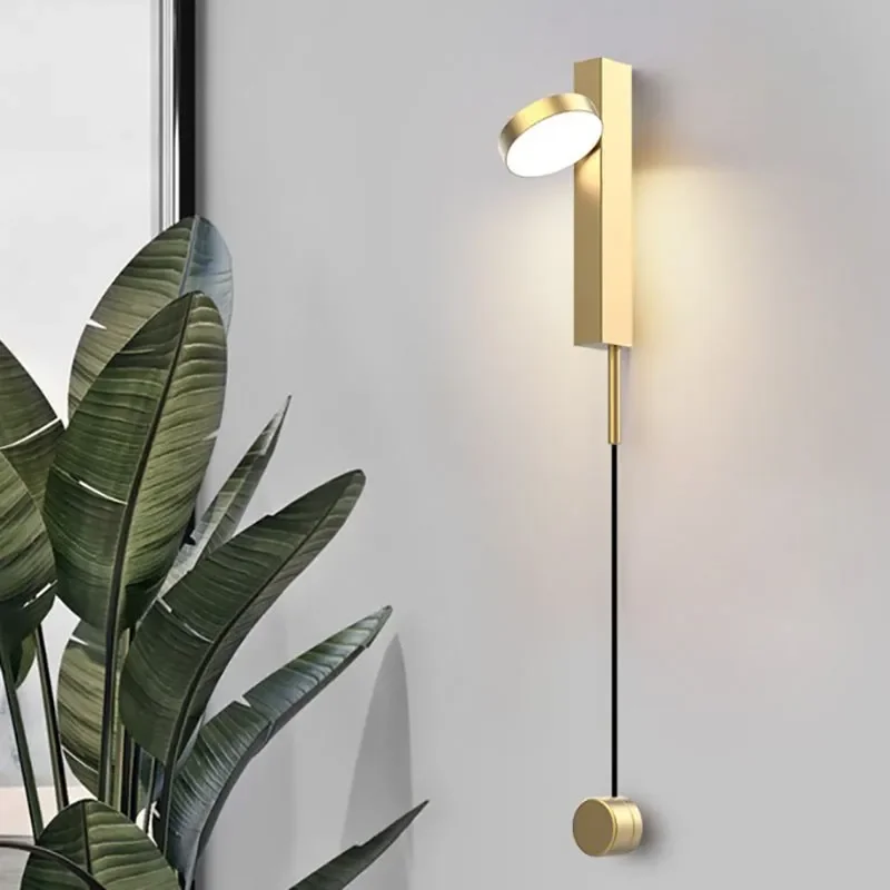 

Modern LED Wall Lamps Sconce Light for Bedside Living Room Bedroom Study Indoor Home Decor Iorn Lighting with Rotation Switch