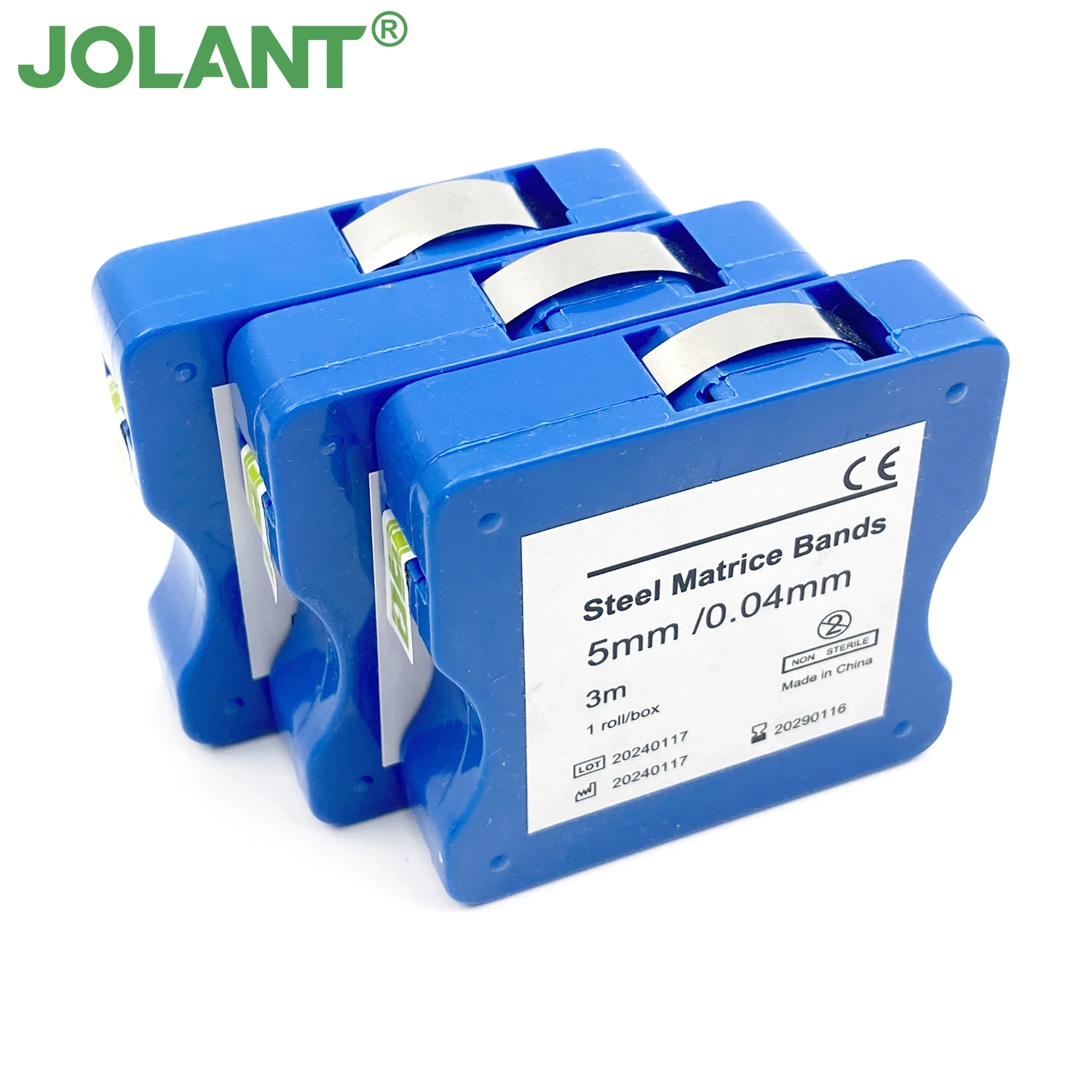 JOLANT Stainless Steel Matrice Bands 5mm/6mm/7mm Width 0.025mm/0.4mm Thickness Elastic Steel Matrix Strips Roll Dental Matrix