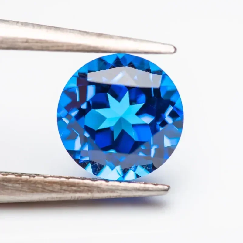 Lab Grown Kobalt Spinel Ronde Vorm Blauwe Demon Kleur Bedels Edelstenen voor Diy Sieraden Maken Materiaal Selecteerbaar AGL Certificaat