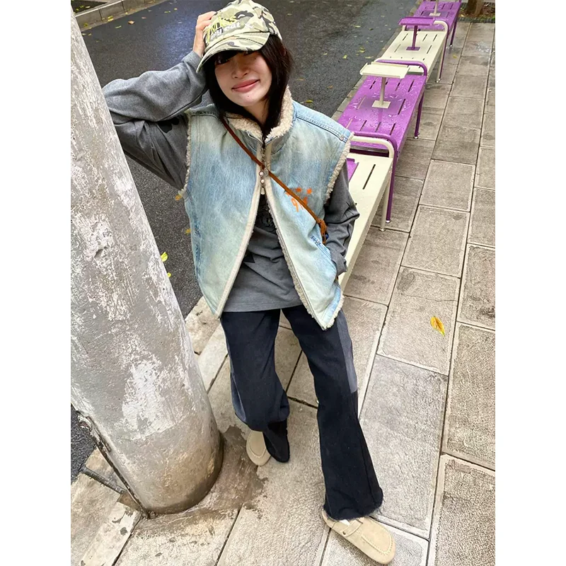 

Vests Waistcoats Thin Womens Girls Winter Hooded Quilted Rainproof Puffer Windproof Outdoor Double-Breasted Thickened Sleeveless