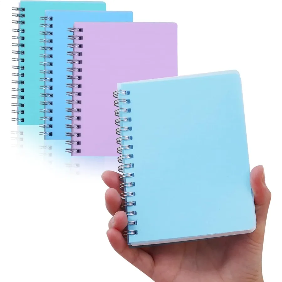Spiral Notebook 3 Pack Small Notebooks 4.3''x 5.7'' Mini Ruled Lined Journal 480 Pages College School plies Pocket Notebook for