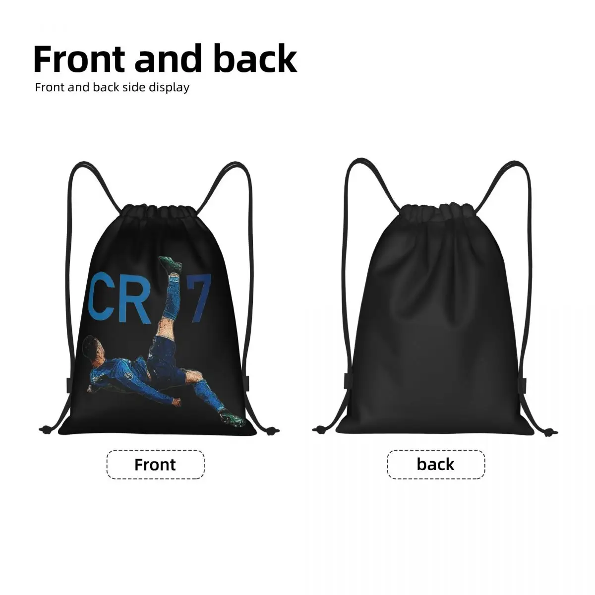 Brazil (2) Cristianoes And Ronaldoes Backpack Funny Novelty Infantry pack Drawstring Bags Gym Bag Vintage Comfortable