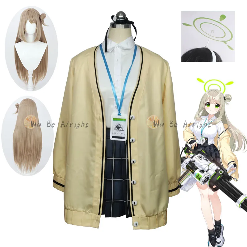 Game Blue Archive Izayoi Nonomi Cosplay Costume Coat Shirt Skirts High School Jk Dress Suit Wig Headwear Halo Women Halloween