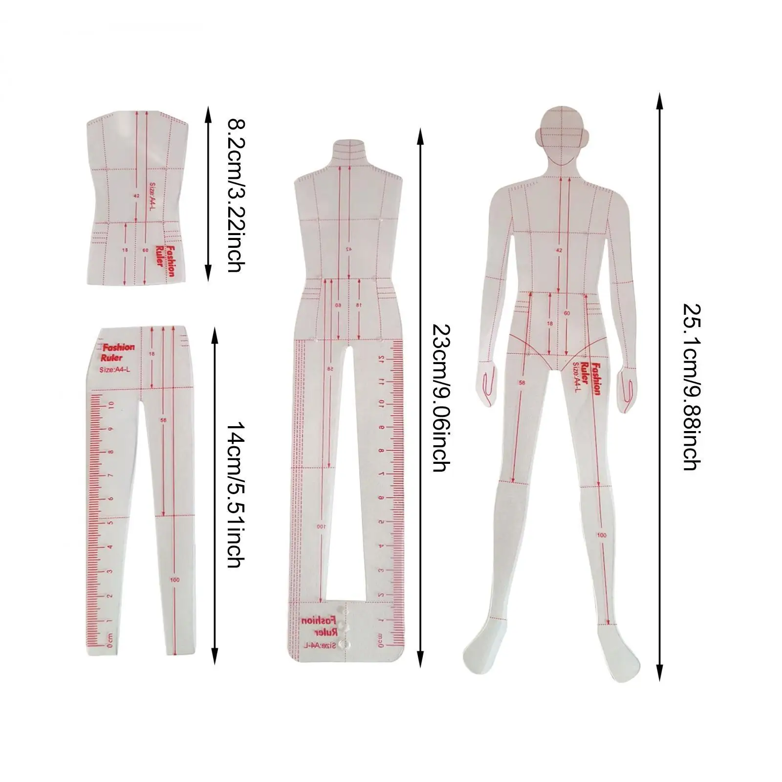 Modello Righello Cucito Modelli umanoidi Design Modelli di design di indumenti leggeri Illustrazione di moda Righelli per abiti Cappotti