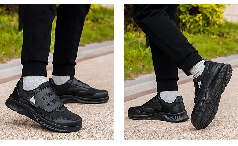 Herrenschuhe für breite Füße, geschwollene Füße, bequeme Freizeitschuhe, Daumen-Eversion-Verstellung, weiche, bequeme Mesh-Sneaker für Herren – Detail 7