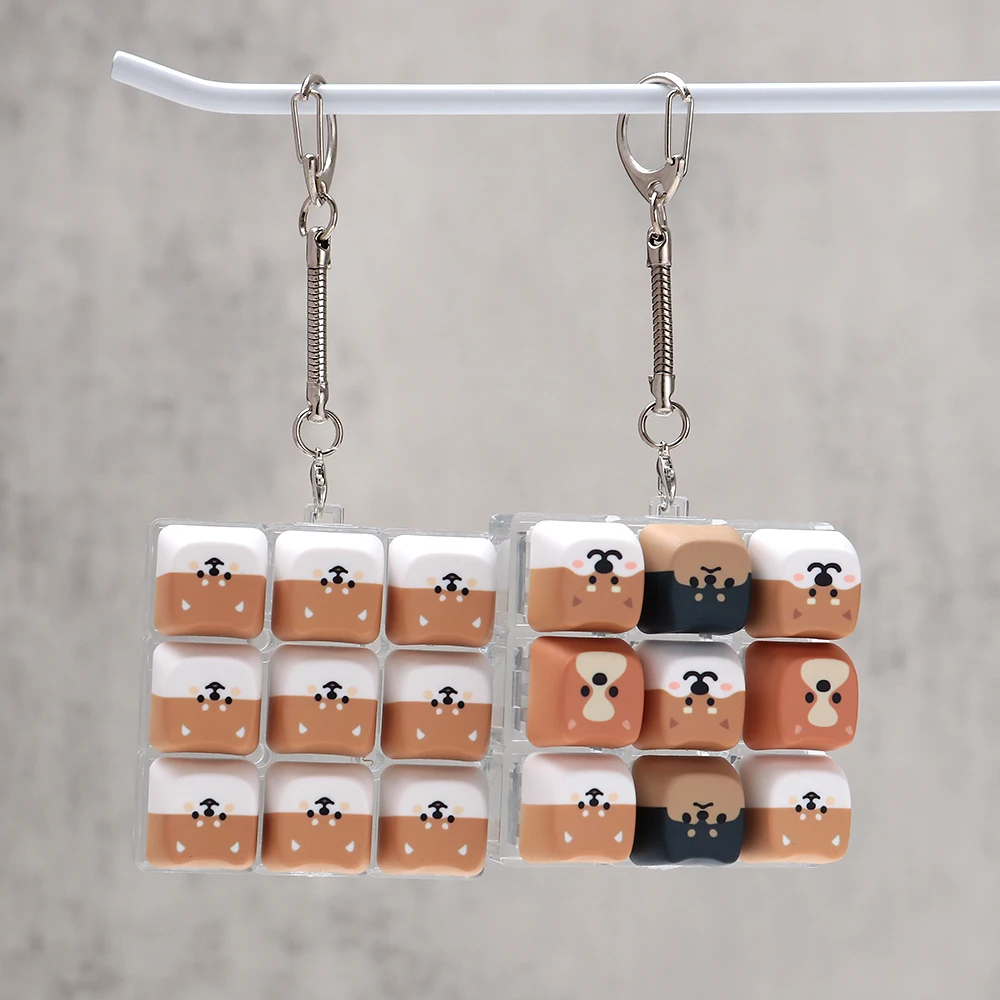 Neue 9-Tasten-Hunde-Finger-Tastatur ohne Beleuchtung, Stressabbau-Fidget-Schlüsselanhänger, Zeitvertreib-Tastenknopf, Quetschspielzeug für Erwachsene – Detail 9