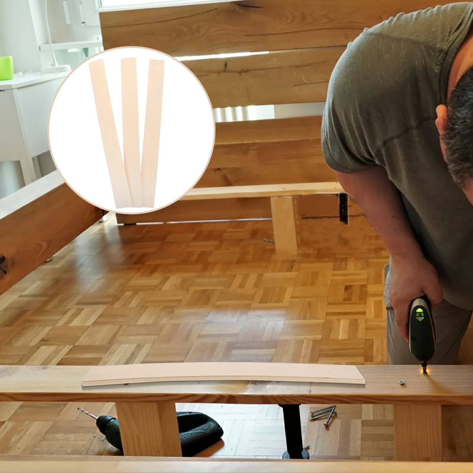 

Комплект из 3 деревянных ламелей для кровати, сменные, из массива дерева, для поддержки матраса, для кроватей King, Queen, Twin