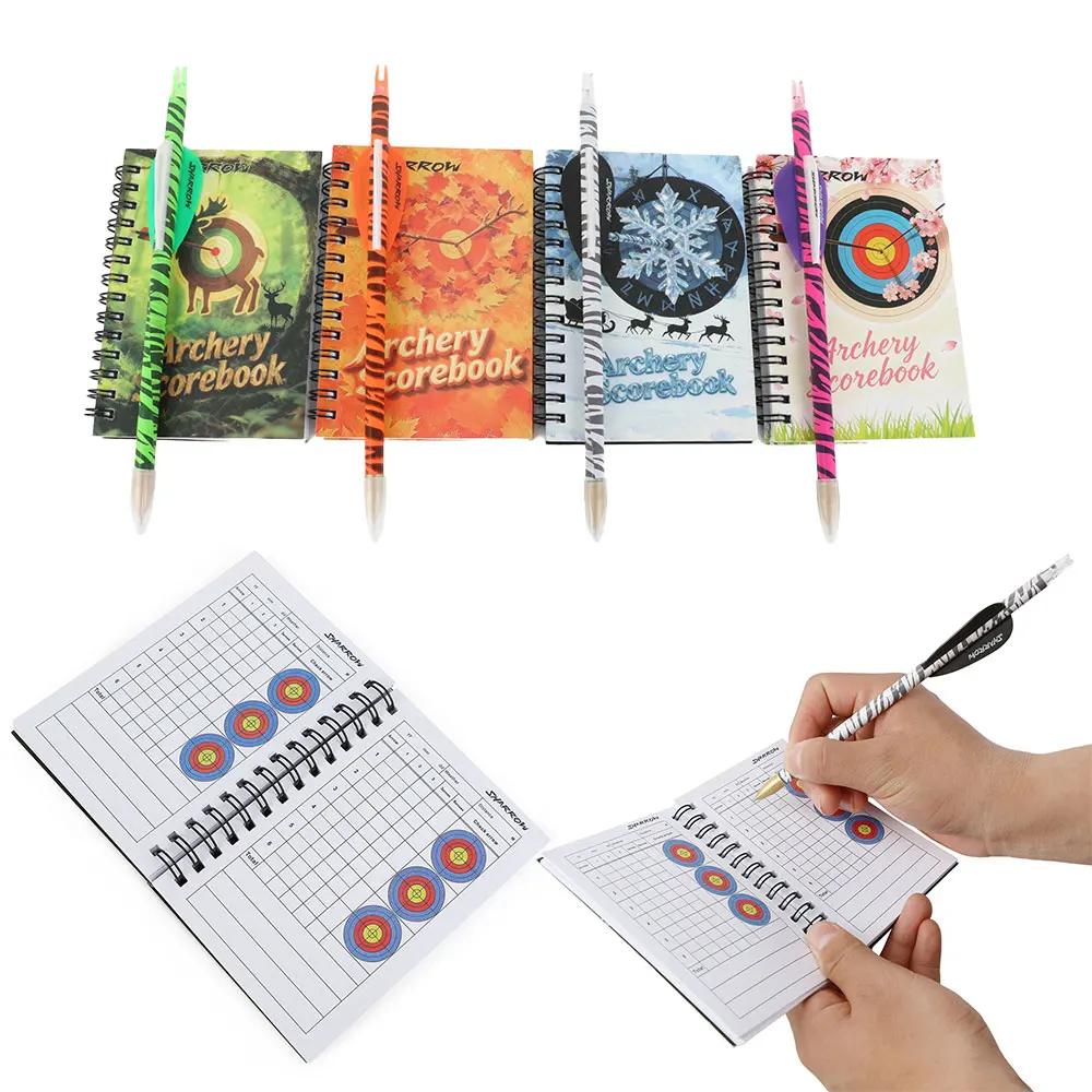 

Archery Score Book Black Writing Pen Competition Target Score Notebook Archer Gift Shooting Training Score Pocketbook Scorebook